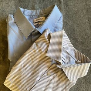 Calvin Klein Slim Fit Dress Shirt 2 shirt bundle